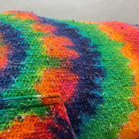 Hippie Sweatshirt Tie Dye Bright Rainbow Swirl Hoodie Long Sleeve Multicolor - Picture 14 of 14